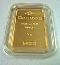 5 Gramm Goldbarren Degussa